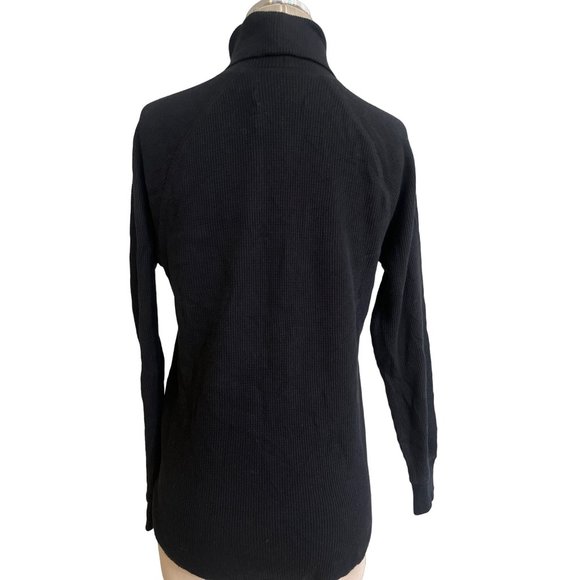 Everlane The Organic Cotton Turtleneck Waffle Tee in Black Small New Womens Top - Picture 7 of 10
